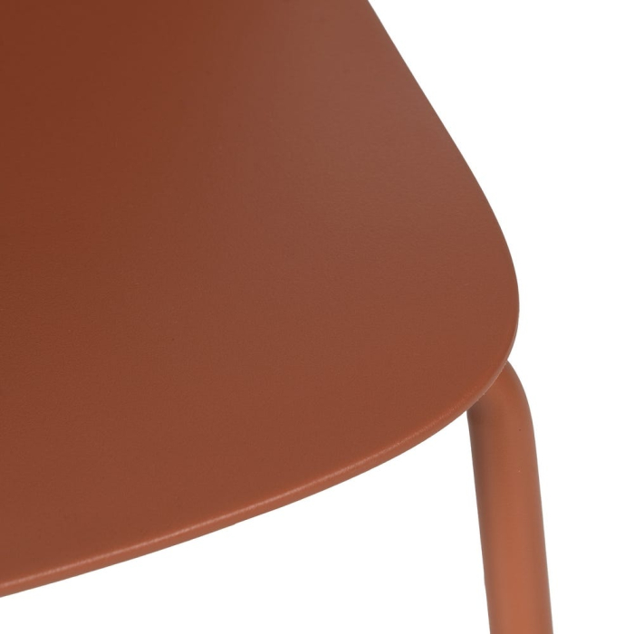 Set scaune rosu teracota polipropilena si metal|Scaune moderne pentru spatii exterioare [10]