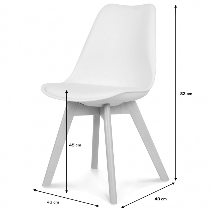 Scaun Scandinav Alb|Scaune Design Premium [3]