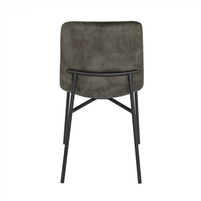 Set 4 scaune verde oliv Brick cu catifea și picioare metalice [4]