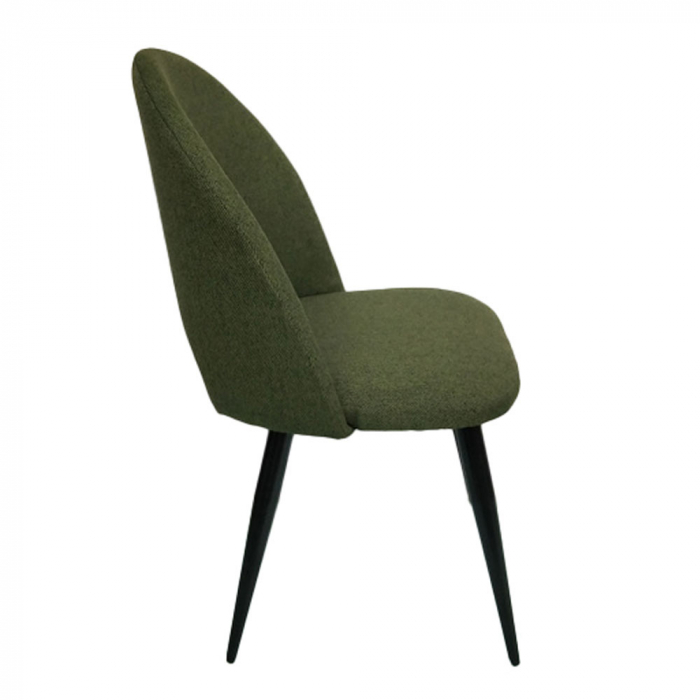 Set 4 scaune verde oliv Commodo cu picioare metalice negre [3]