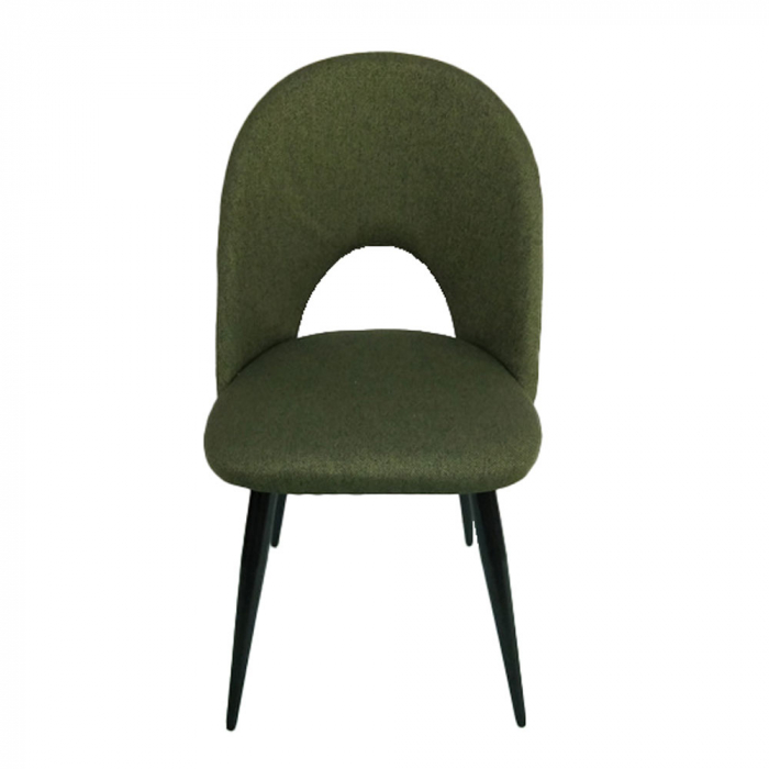 Set 4 scaune verde oliv Commodo cu picioare metalice negre [2]