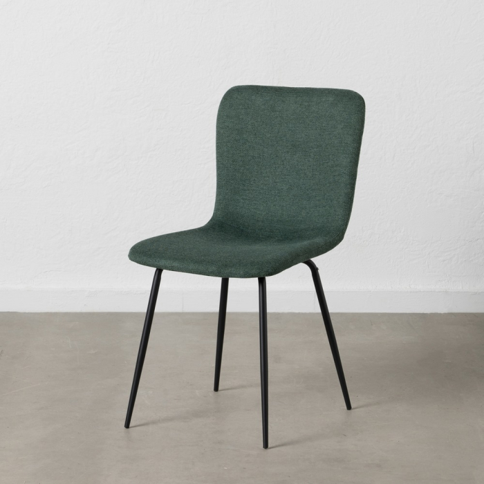 Set scaune verzi stofa si metal|Scaune moderne pentru interioare rafinate [1]