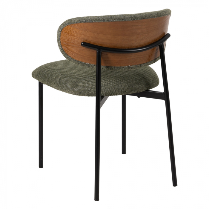 Set scaune verzi stofa si metal|Scaune moderne pentru decor rafinat [4]