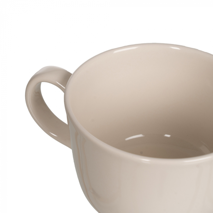 Set cesti ceai crem pentru servire eleganta|Cesti mari ceramice pentru bucatarii rustice [3]
