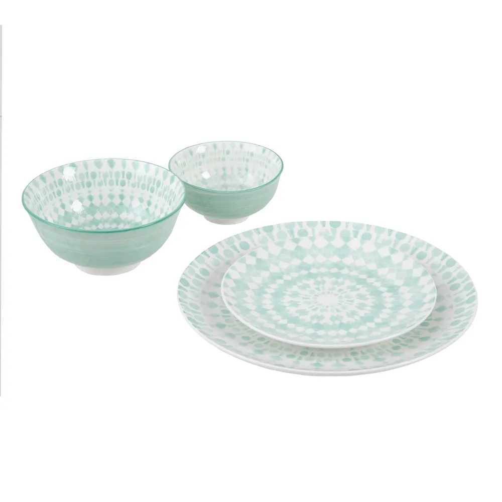 Set 6 Farfurii Desert Turcoaz | Portelan Spaniol | Vesela Eleganta [2]