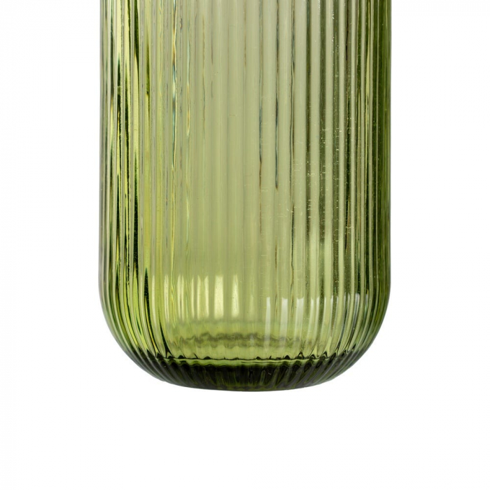 Set de 6 pahare verzi mari din sticlă canelată 425 ml [3]