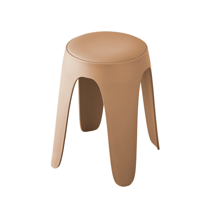 Set de 6 taburete de dining din polipropilenă bej deschis [3]