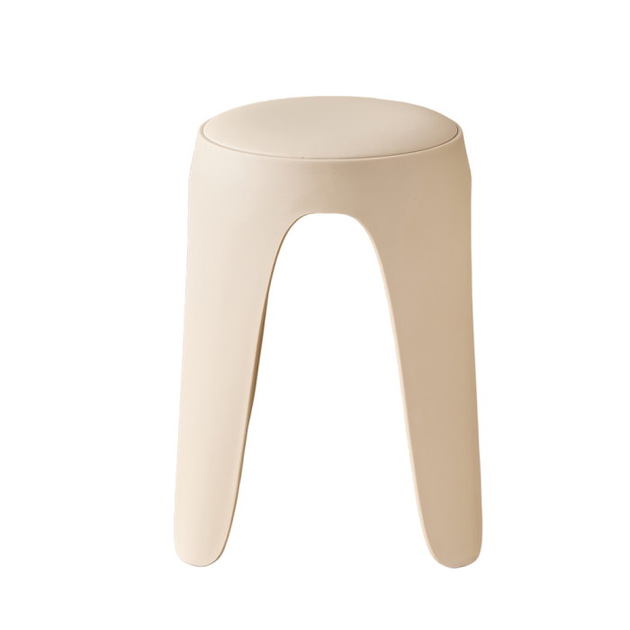 Set de 6 taburete de dining din polipropilenă crem [2]