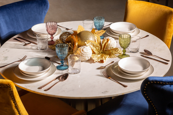 Set masa Art Deco|Portelan alb si auriu|Seturi elegante [4]
