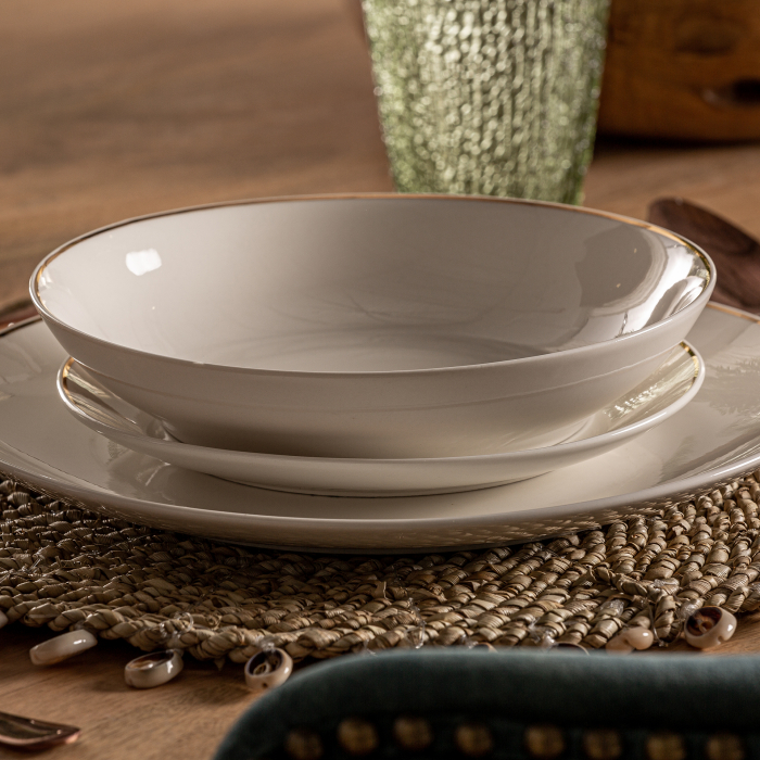 Set masa Art Deco|Portelan alb si auriu|Seturi elegante [6]