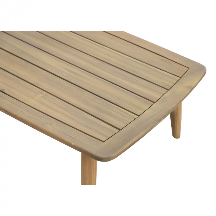 Set mobilier living 1+2+1 natural alb Corda cu lemn și frânghie [28]