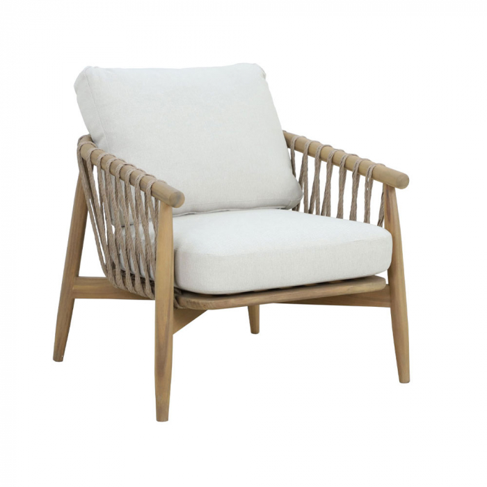 Set mobilier living 1+2+1 natural alb Corda cu lemn și frânghie [15]