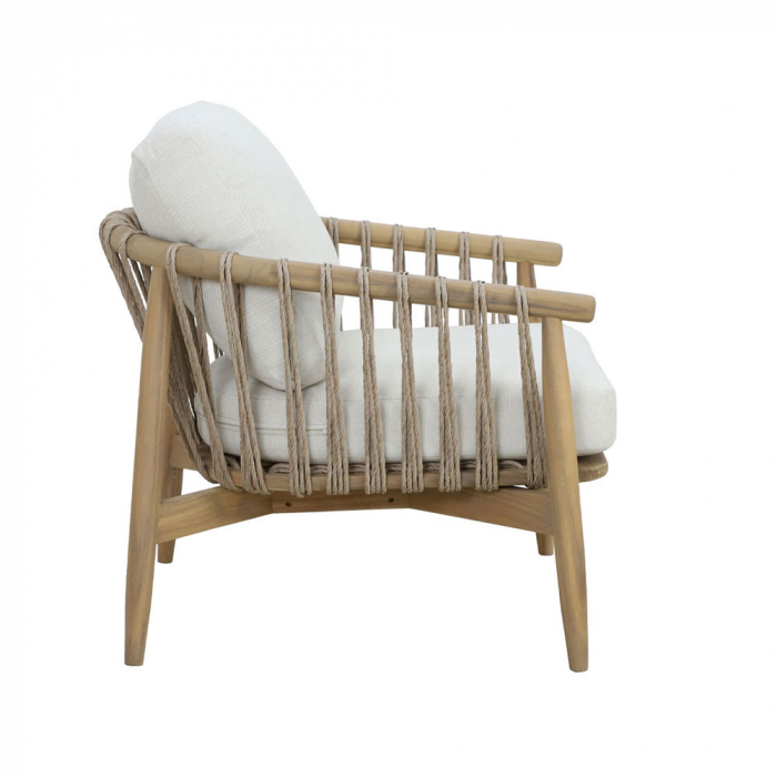 Set mobilier living 1+2+1 natural alb Corda cu lemn și frânghie [18]