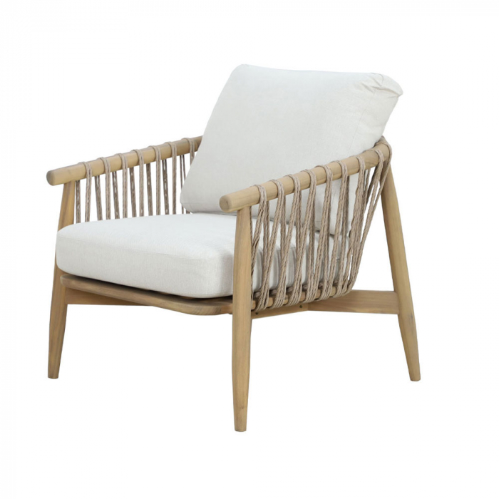 Set mobilier living 1+2+1 natural alb Corda cu lemn și frânghie [21]
