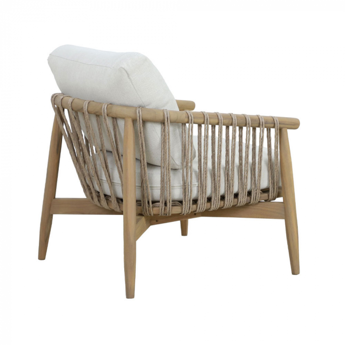 Set mobilier living 1+2+1 natural alb Corda cu lemn și frânghie [19]