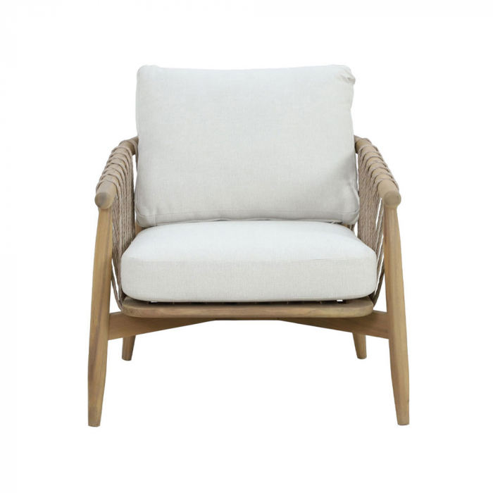 Set mobilier living 1+2+1 natural alb Corda cu lemn și frânghie [16]