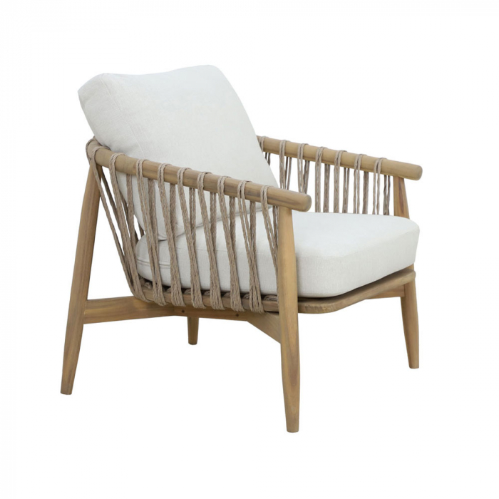Set mobilier living 1+2+1 natural alb Corda cu lemn și frânghie [17]