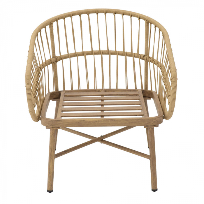 Set mobilier living 1+2+1 natural Cave cu rattan și aluminiu [12]