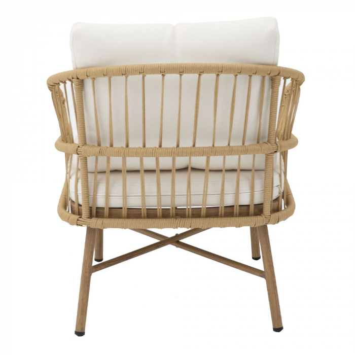 Set mobilier living 1+2+1 natural Cave cu rattan și aluminiu [14]