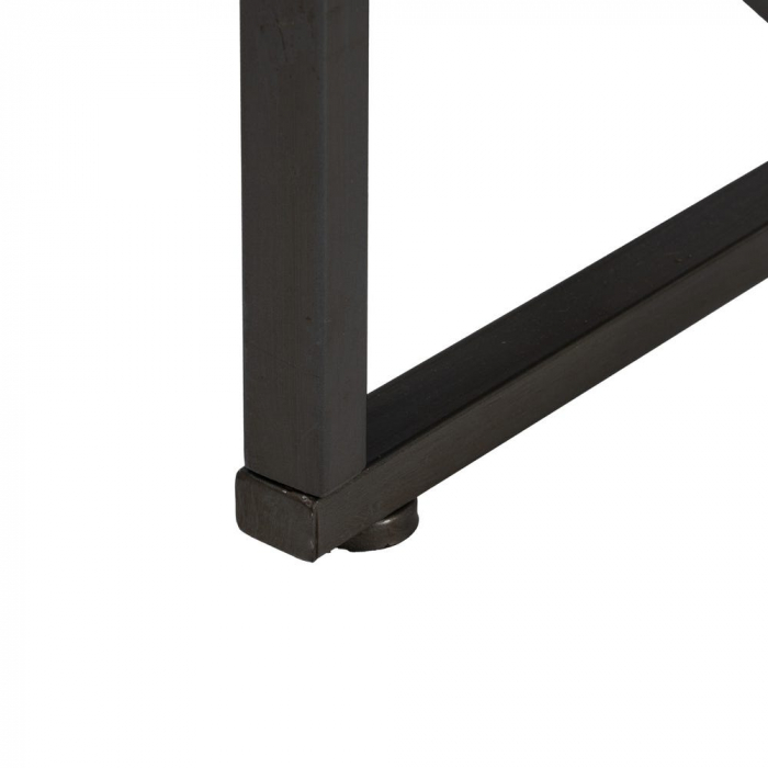 Set masute rotunde lemn brad sticla si metal, stil nordic industrial [7]