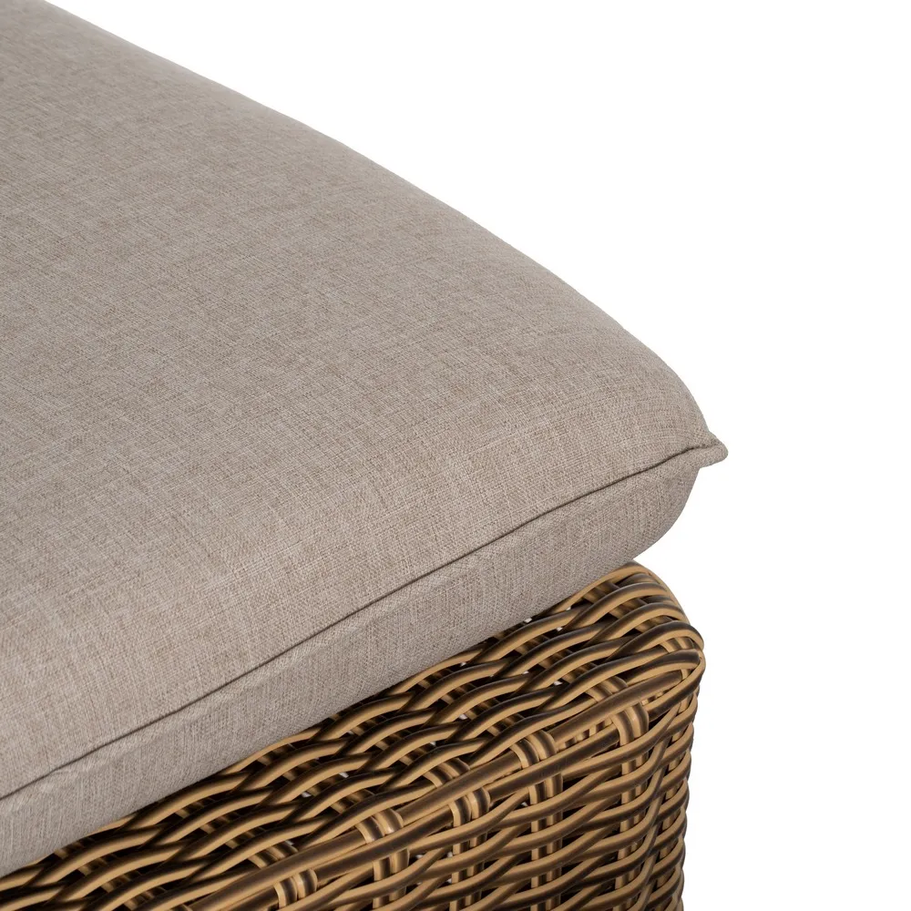 Set mobilier de grădină din ratan sintetic și aluminiu cu perne bej pentru terasă și exterior [12]