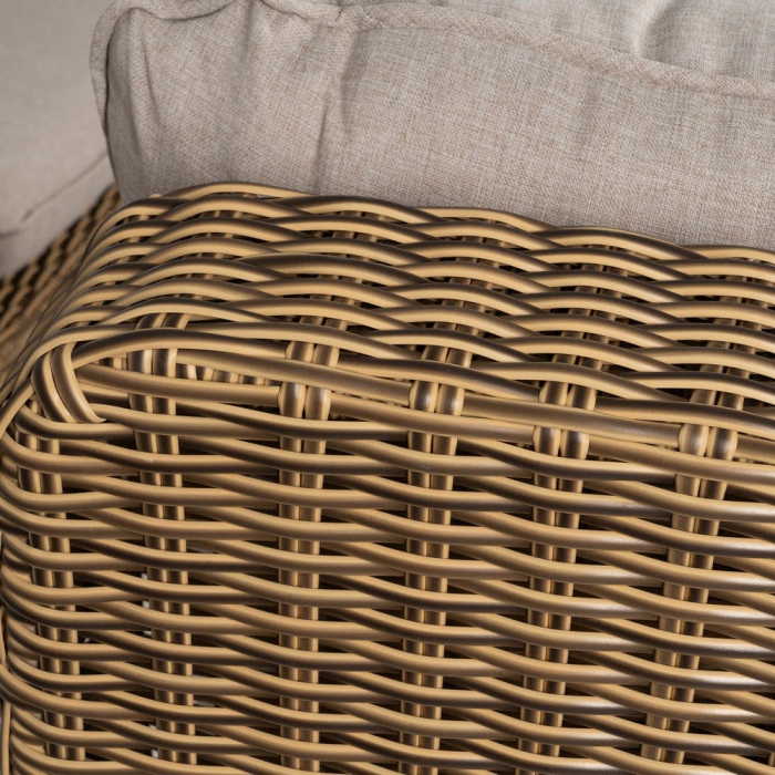 Set mobilier de grădină din ratan sintetic și aluminiu cu perne bej pentru terasă și exterior [12]