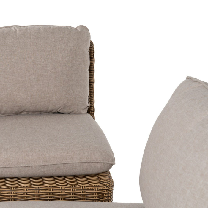 Set mobilier de grădină din ratan sintetic și aluminiu cu perne bej pentru terasă și exterior [10]