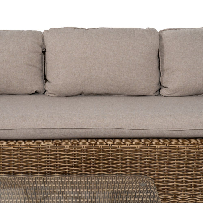 Set mobilier de grădină din ratan sintetic și aluminiu cu perne bej pentru terasă și exterior [4]