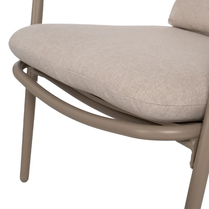 Set mobilier de grădină din aluminiu și olefină cu perne bej și masă dreptunghiulară pentru exterior și terasă [9]