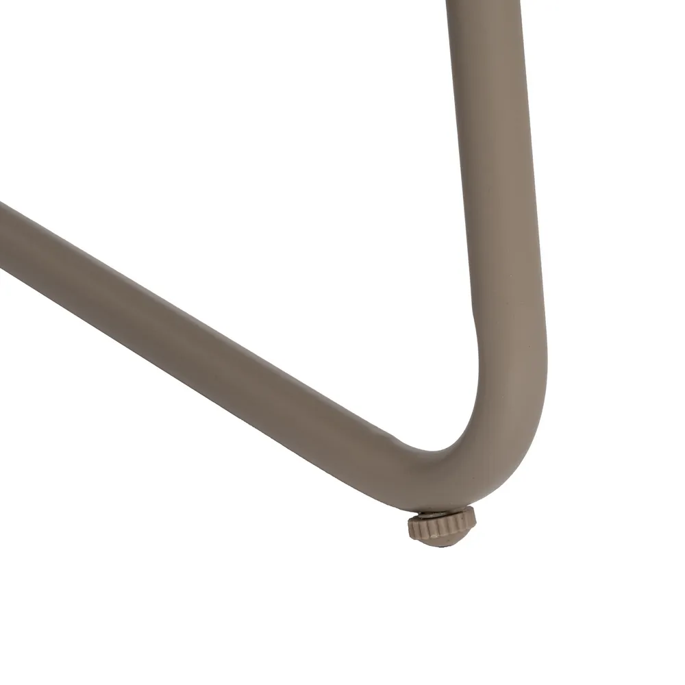 Set mobilier exterior cu structură din oțel, blat de sticlă și perne bej din olefină pentru grădină, terasă sau lounge outdoor [14]