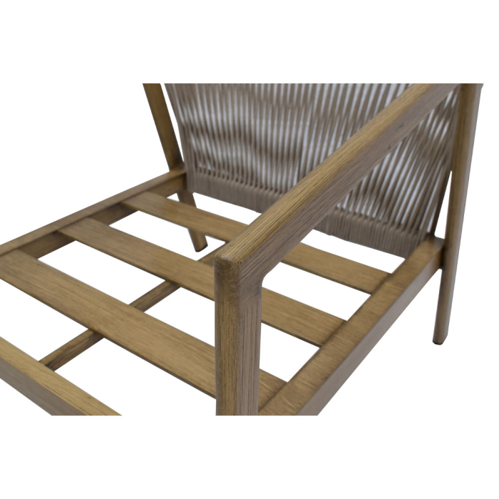 Set mobilier grădină din aluminiu natural cu perne gri MADERA [15]