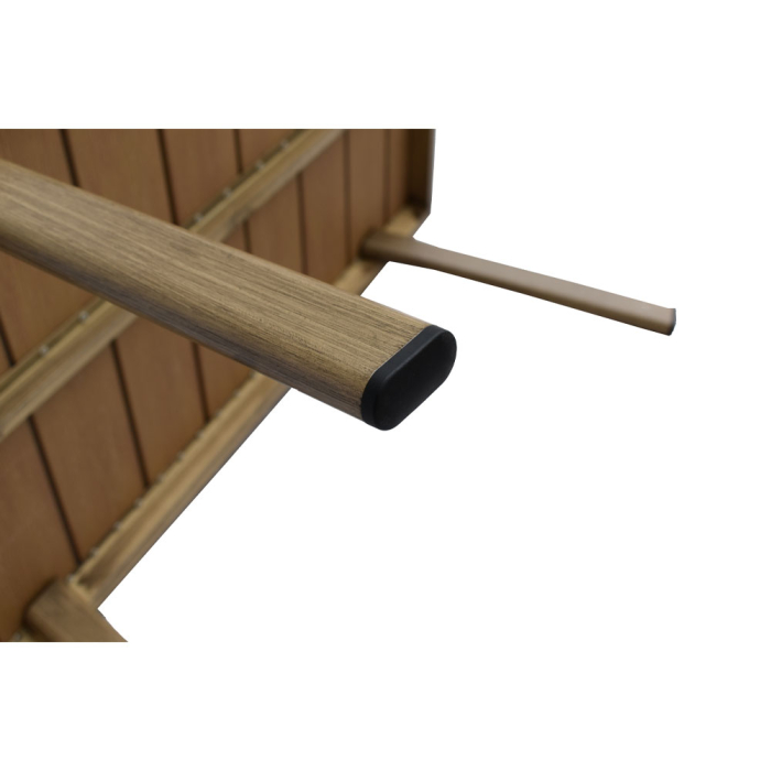 Set mobilier grădină din aluminiu natural cu perne gri MADERA [8]