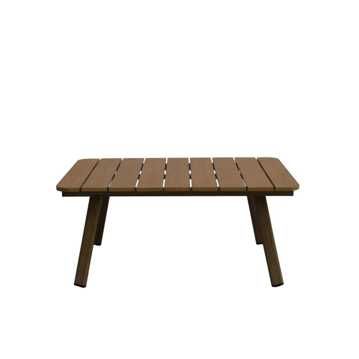Set mobilier grădină din aluminiu natural cu perne gri MADERA [6]