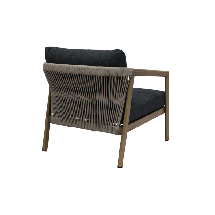 Set mobilier grădină din aluminiu natural cu perne gri MADERA [14]