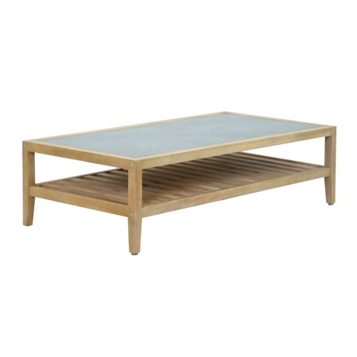 Set mobilier grădină din lemn de acacia natural cu perne bej JAPONISM [4]