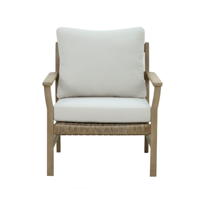 Set mobilier grădină din lemn de acacia natural cu perne bej TOUJOUR [4]