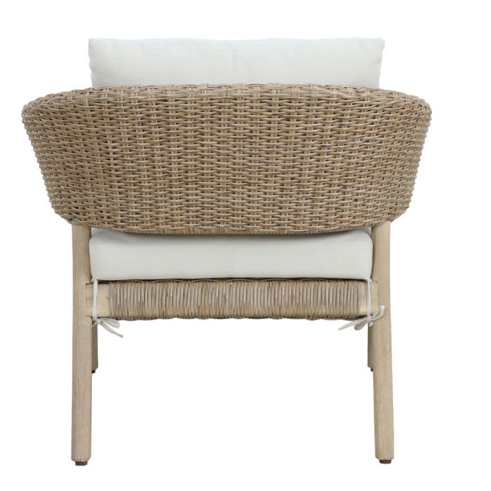 Set mobilier grădină din lemn de eucalipt și ratan natural cu perne bej SUMATRA [16]