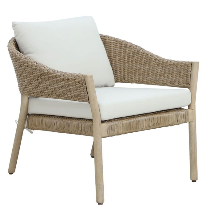 Set mobilier grădină din lemn de eucalipt și ratan natural cu perne bej SUMATRA [13]