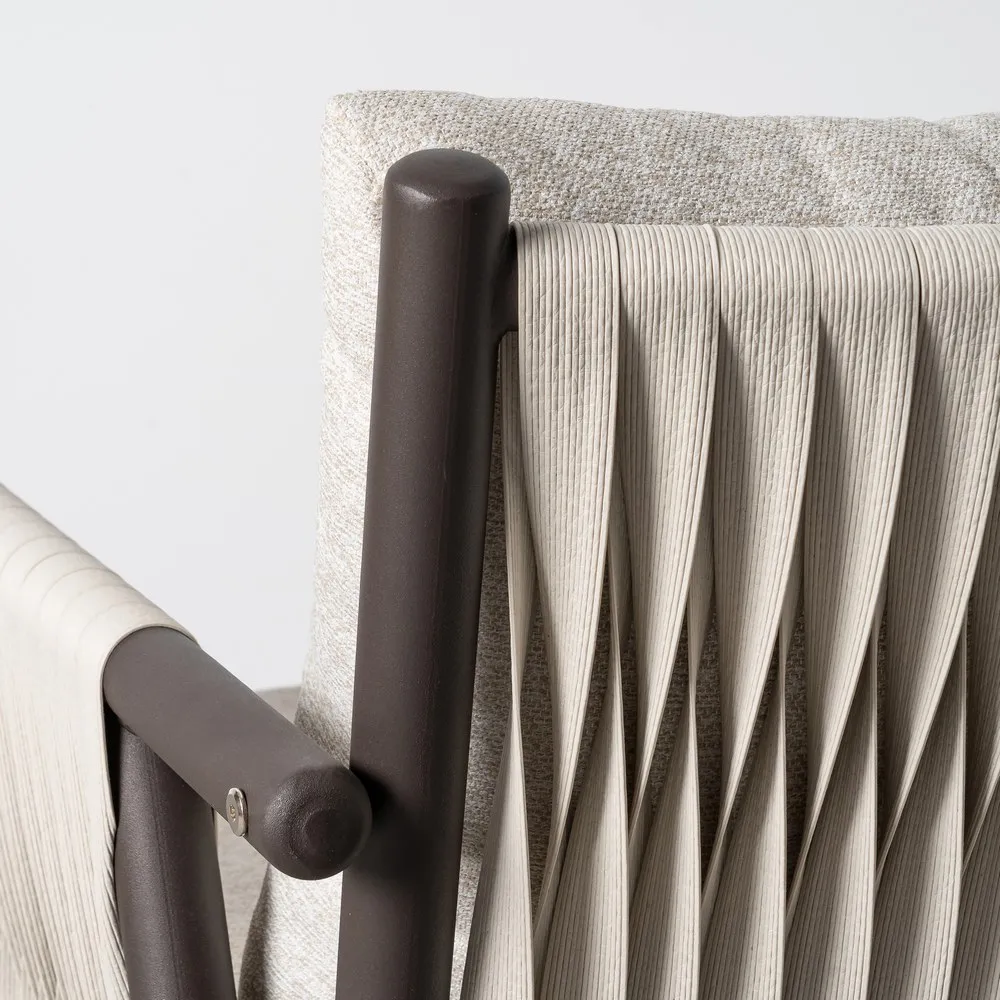 Set mobilier grădină exterior HoReCa din oțel antracit cu canapea, fotolii și masă cu blat din piatră [11]