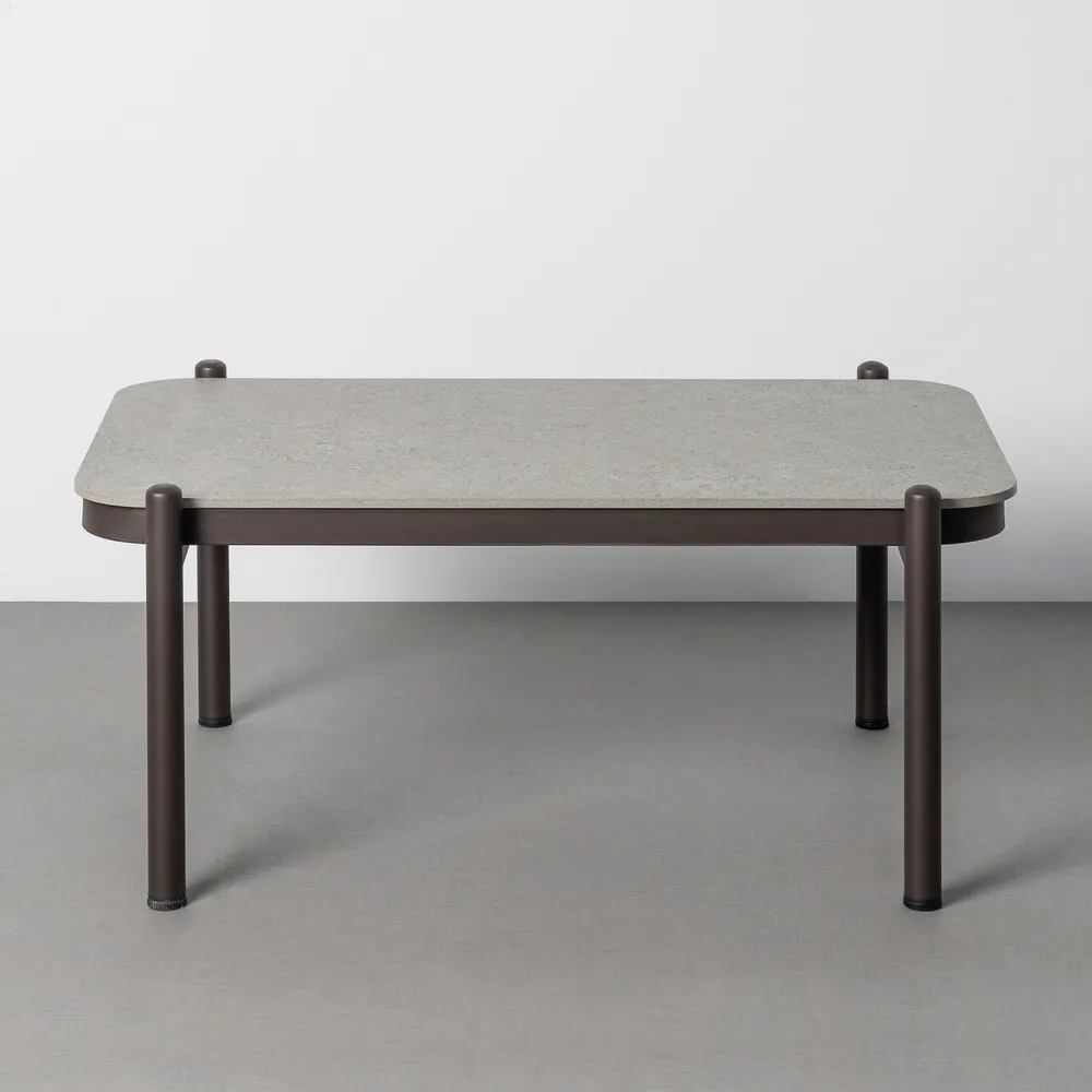 Set mobilier grădină exterior HoReCa din oțel antracit cu canapea, fotolii și masă cu blat din piatră [13]