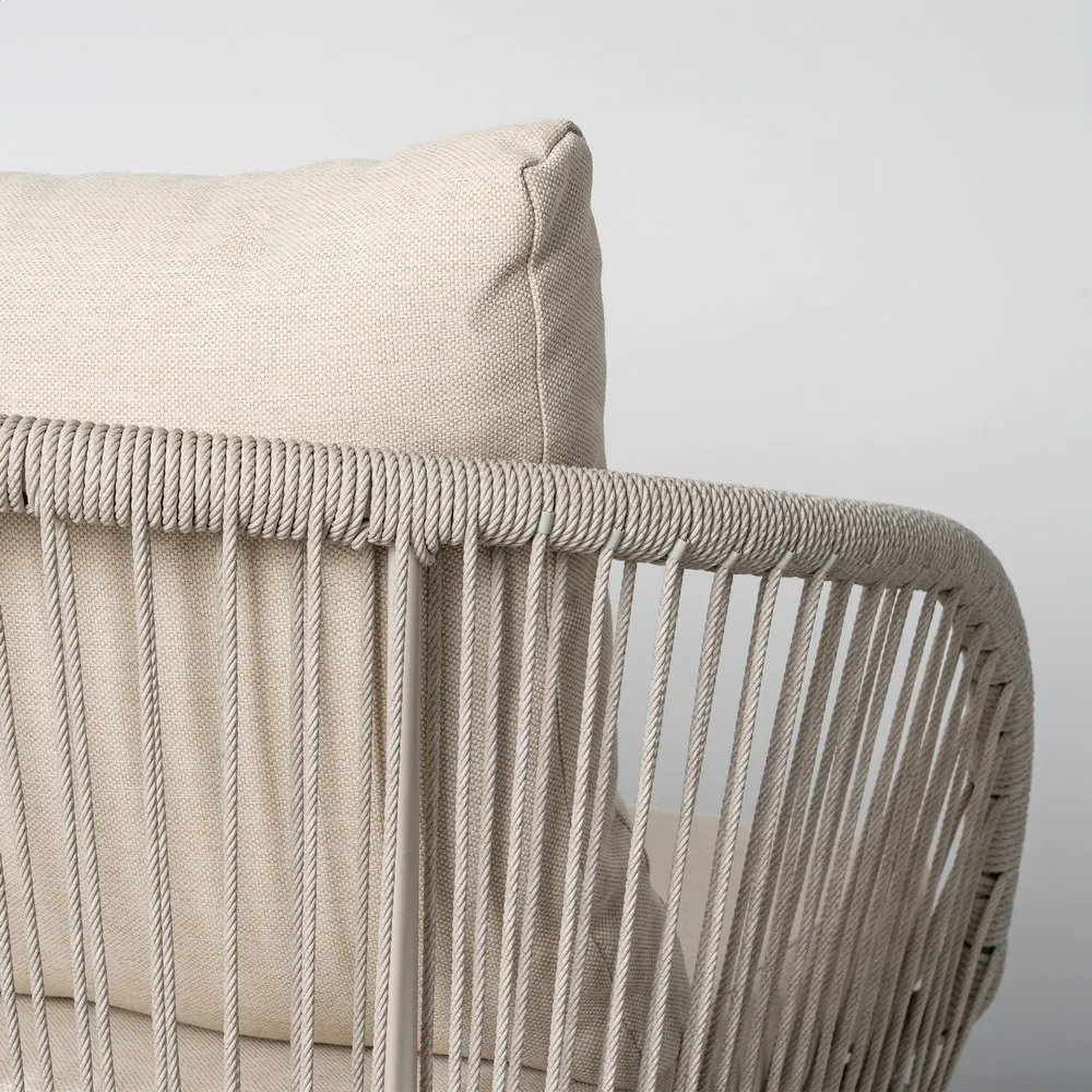 Set mobilier grădină exterior HoReCa cu canapea, fotolii și masă cu blat din lemn compozit [9]