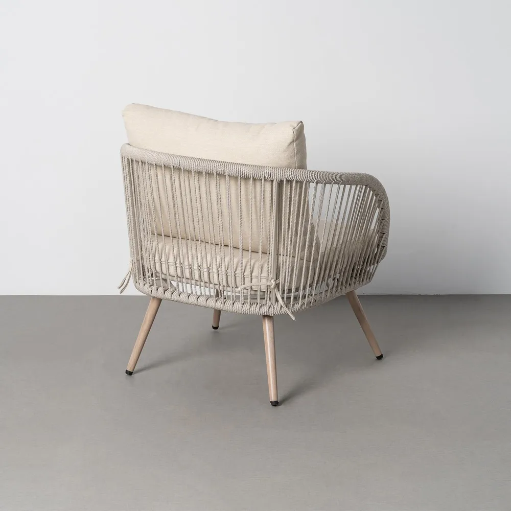 Set mobilier grădină exterior HoReCa cu canapea, fotolii și masă cu blat din lemn compozit [8]