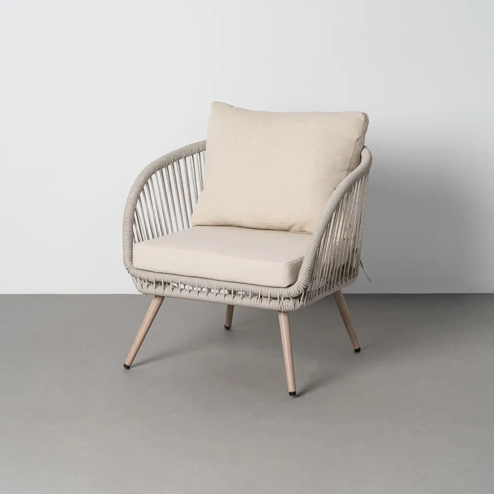 Set mobilier grădină exterior HoReCa cu canapea, fotolii și masă cu blat din lemn compozit [7]