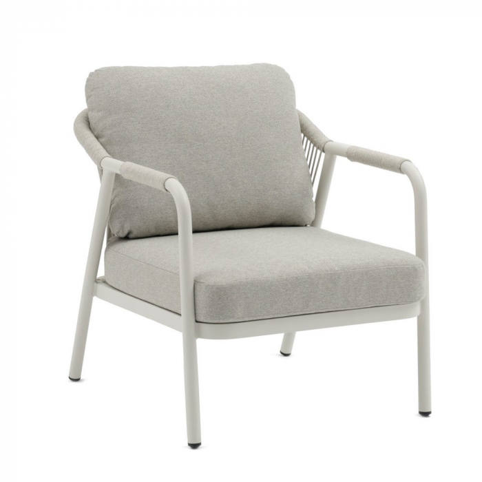 Set mobilier terasă TANYA cu structură din aluminiu crem și blat ceramic porțelanat [3]