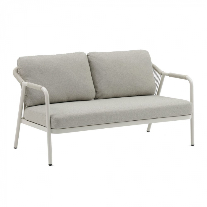Set mobilier terasă TANYA cu structură din aluminiu crem și blat ceramic porțelanat [6]