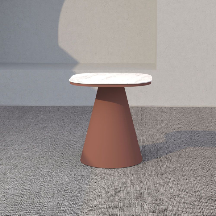 Set mobilier terasă din aluminiu teracota cu măsuțe ceramice TORRE [10]