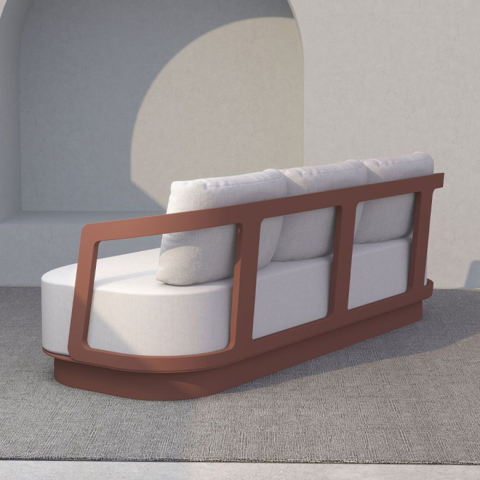 Set mobilier terasă din aluminiu teracota cu măsuțe ceramice TORRE [4]