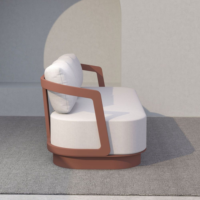 Set mobilier terasă din aluminiu teracota cu măsuțe ceramice TORRE [3]