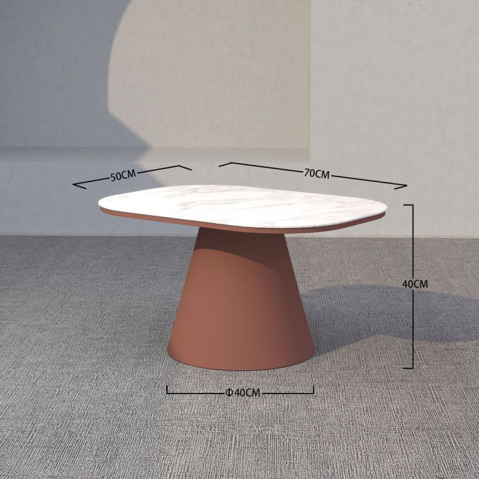 Set mobilier terasă din aluminiu teracota cu măsuțe ceramice TORRE [14]