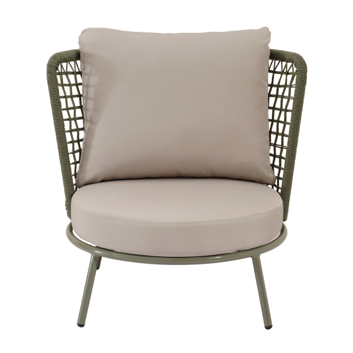Set mobilier terasă din ratan sintetic verde olive POLO [5]